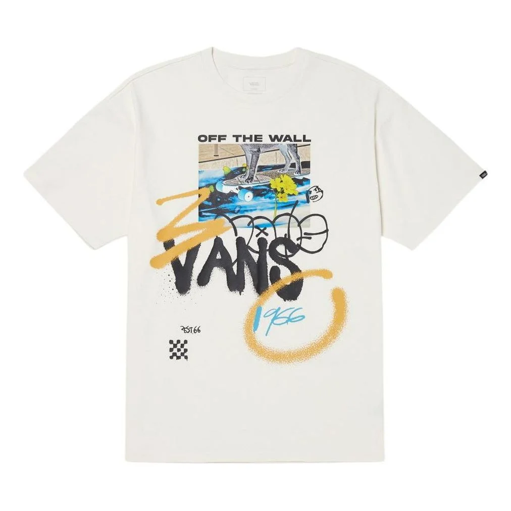 Vans College Graphic T-Shirt 'White Black' VN000GPTFS8 - 1
