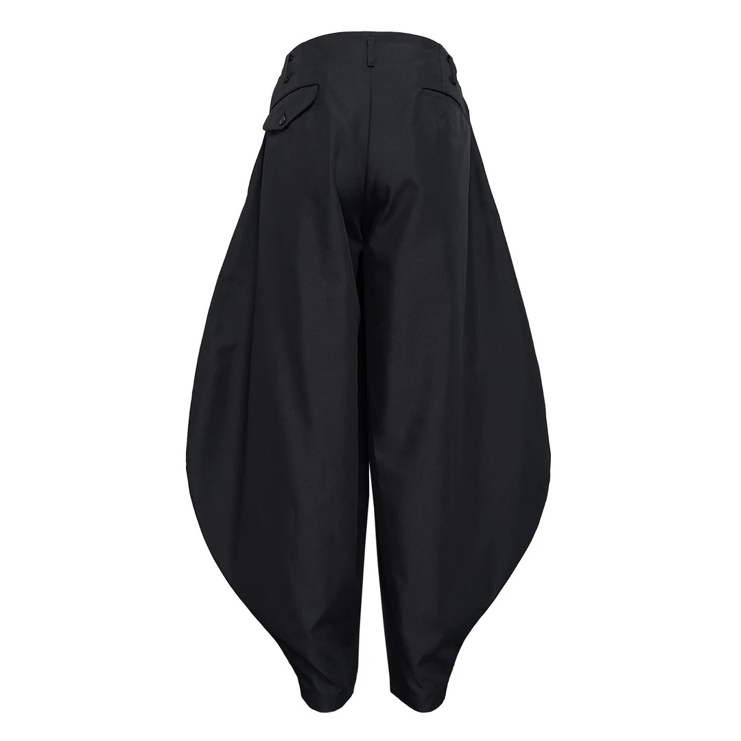 Polyester Gabardine Pleats Pants - 2