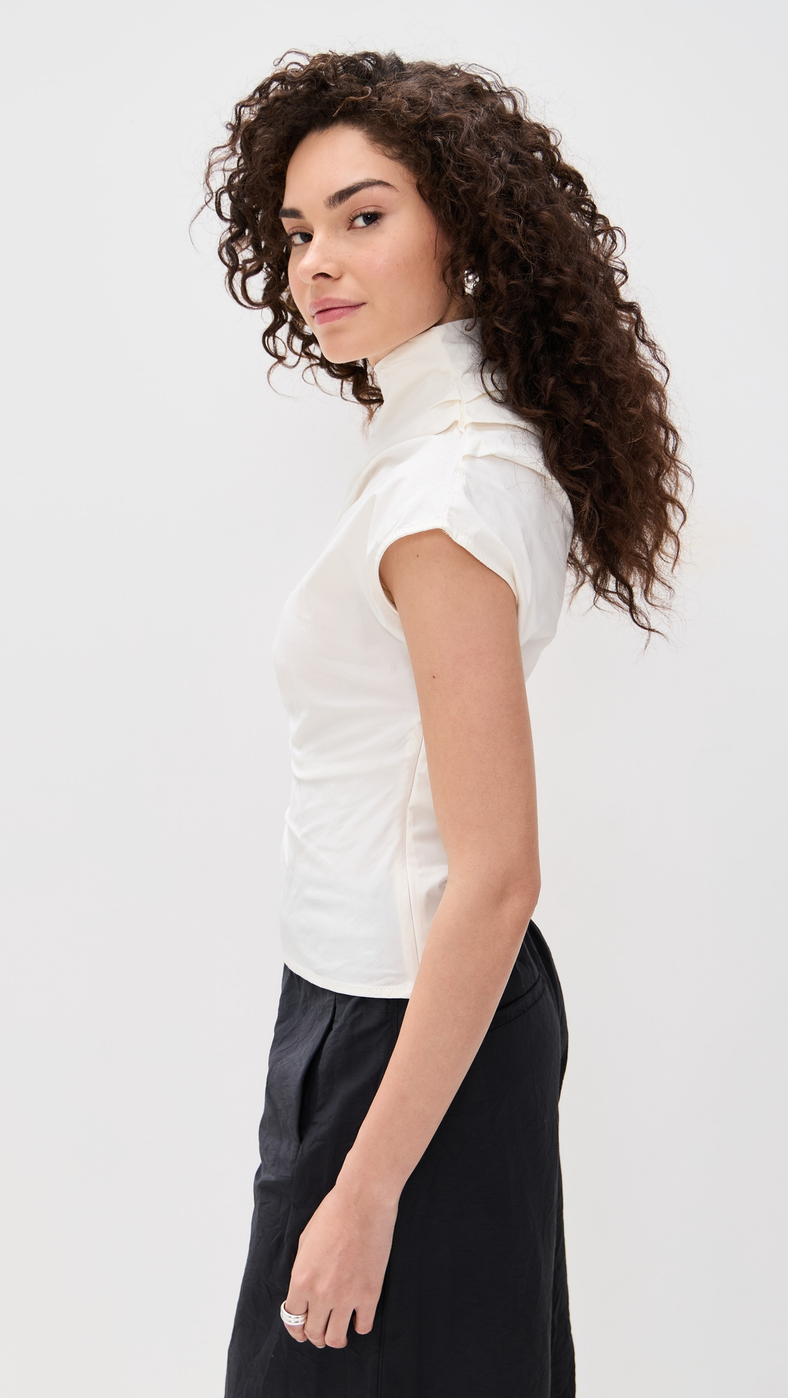 Stretch Cotton Ruched Top - 3