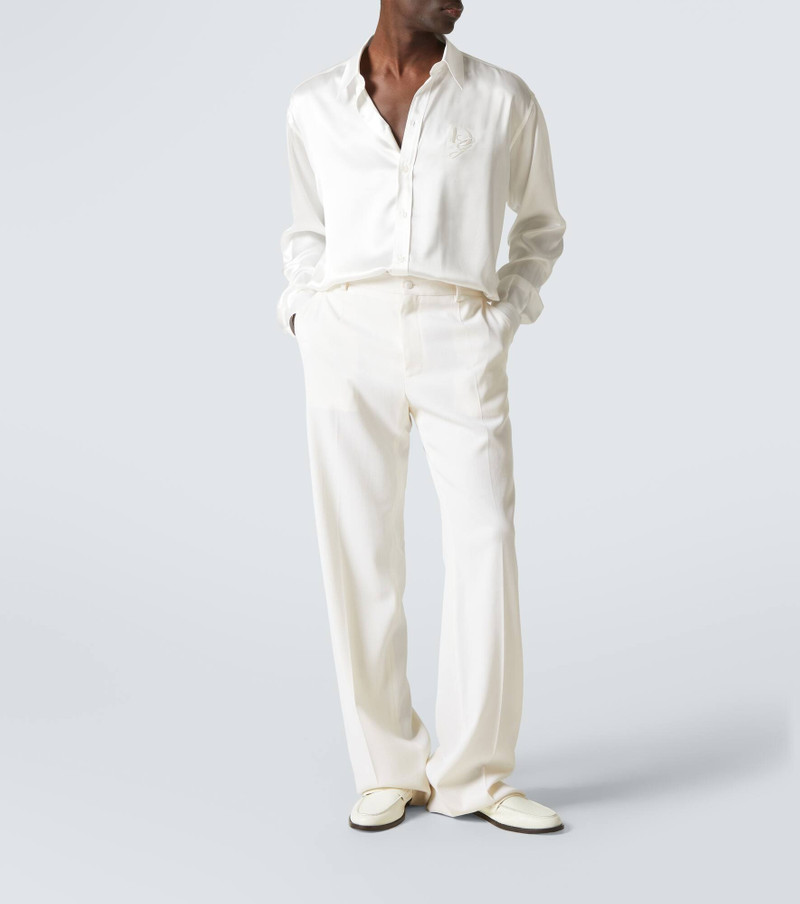 Dolce & Gabbana Silk satin tuxedo shirt outlook