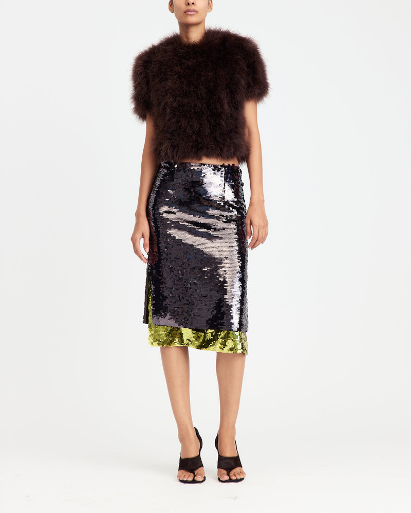 16ARLINGTON NYLA MIDI SKIRT IN SQUARE SEQUIN outlook