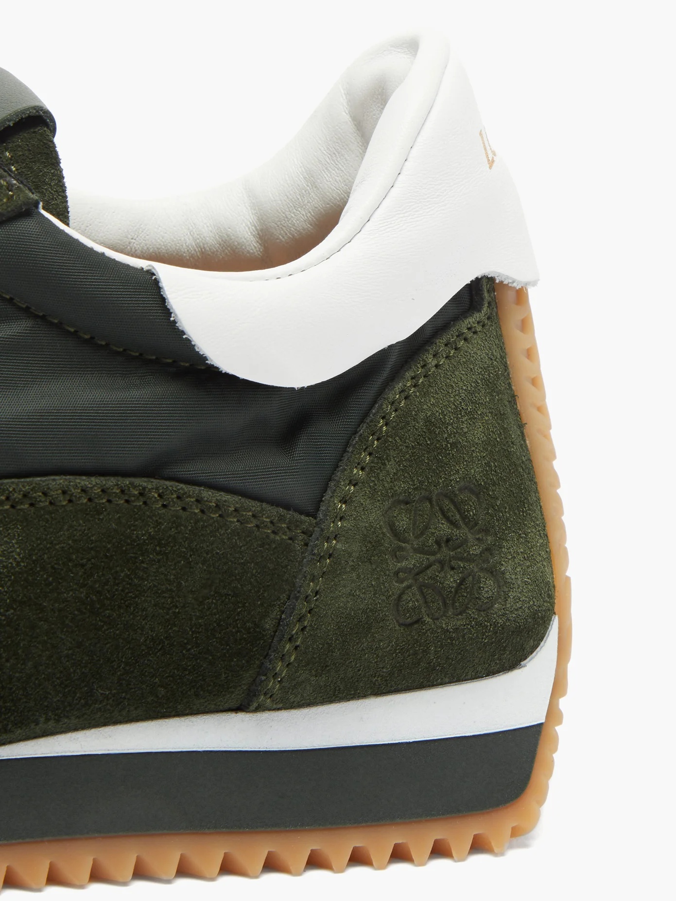 Dune Anagram-debossed shell and suede trainers - 6