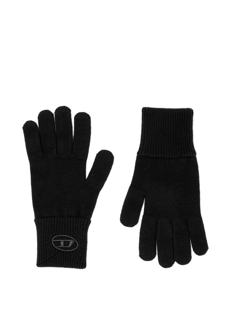 Oval D logo-embroidered gloves 1