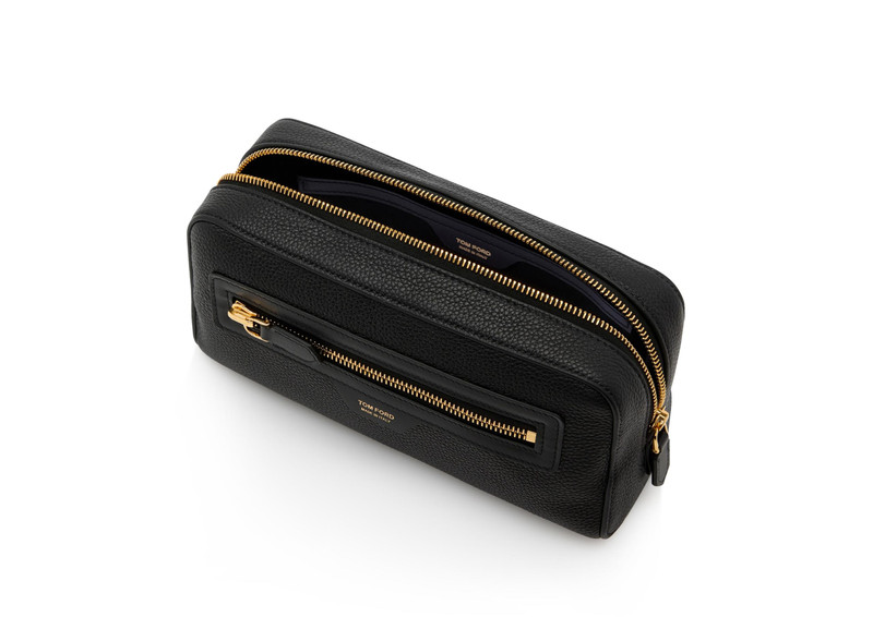 GRAIN LEATHER SMART TOILETRY BAG 4
