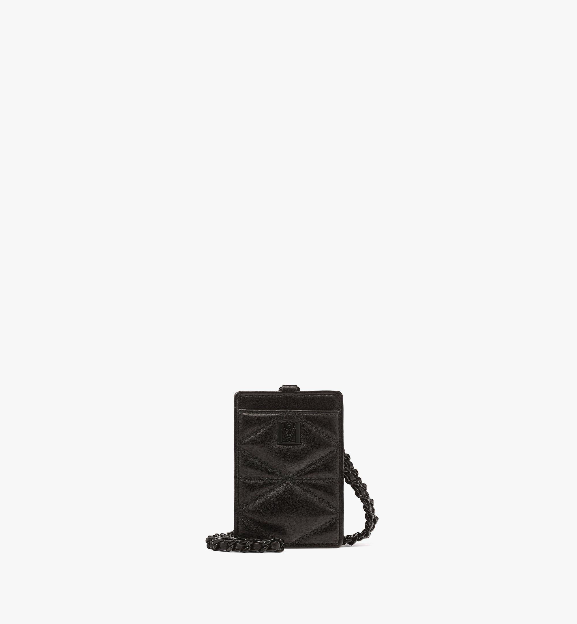 Travia Chain Card Case in Cloud Quilted Leather - 1