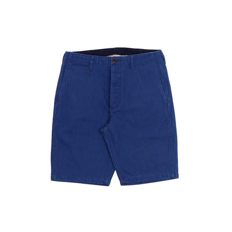 CHINO SHORTS (HERRINGBONE) INDIGO 1