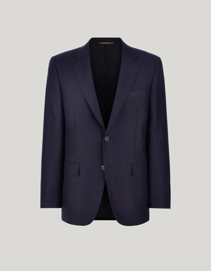 LIGHT BLUE AND BLUE SILK AND CASHMERE REGULAR-FIT OVERCHECK JACKET 193