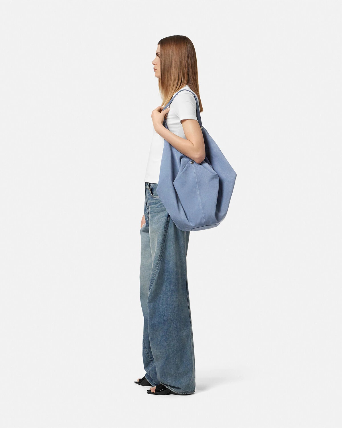 Protea Suede Large Shoulder Bag - 4