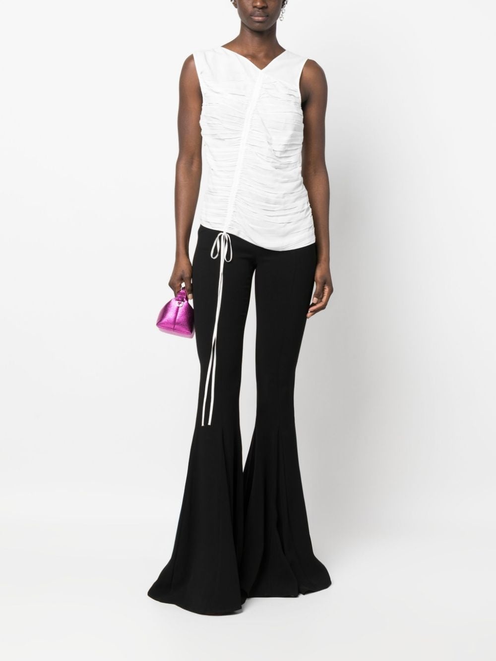 ruched-detail sleeveless blouse - 2