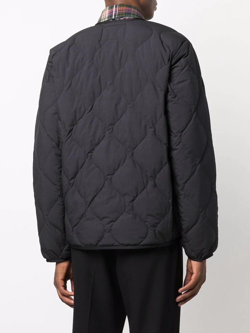 logo patch quilted jacket - 4