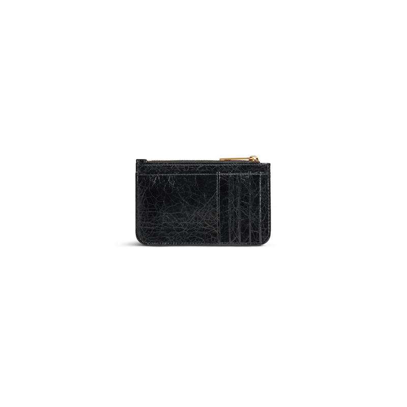 BALENCIAGA Women's Monaco Long Coin And Card Holder  in Black outlook