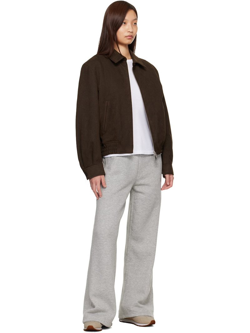 ANINE BING Gray Kacey Monogram Sweatpants outlook