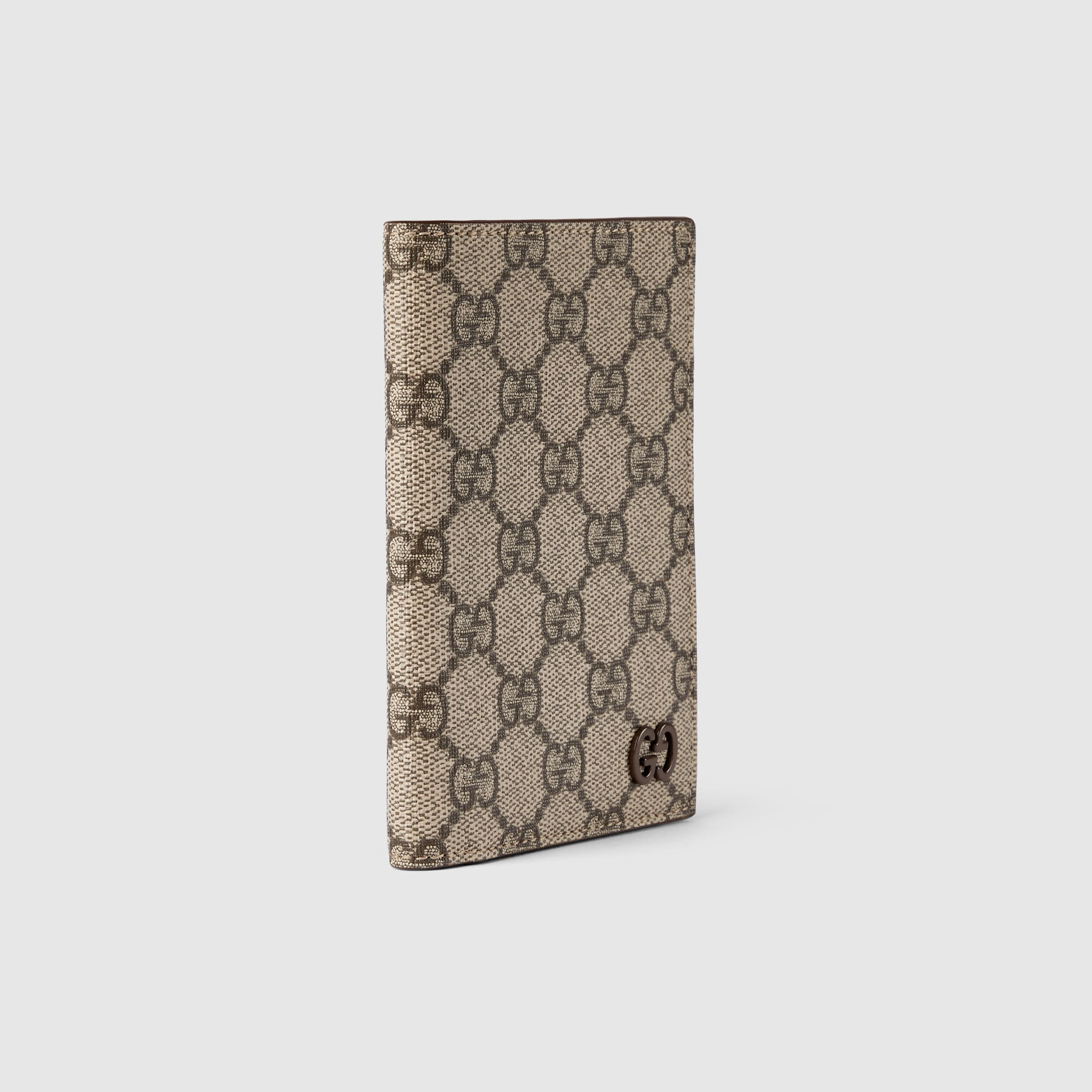 Brown interior GG passport case - 3