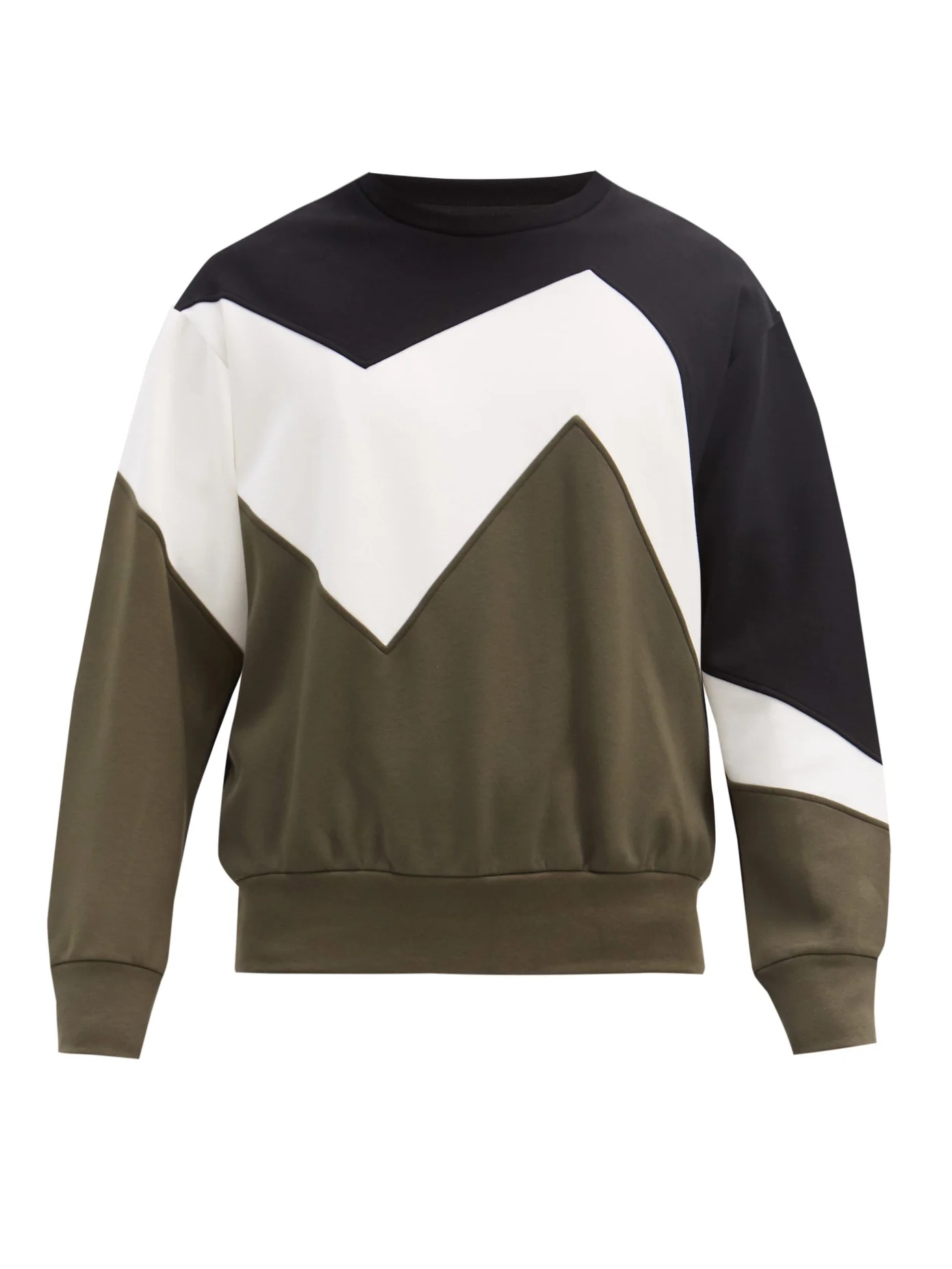 Zig-zag jersey sweatshirt - 1