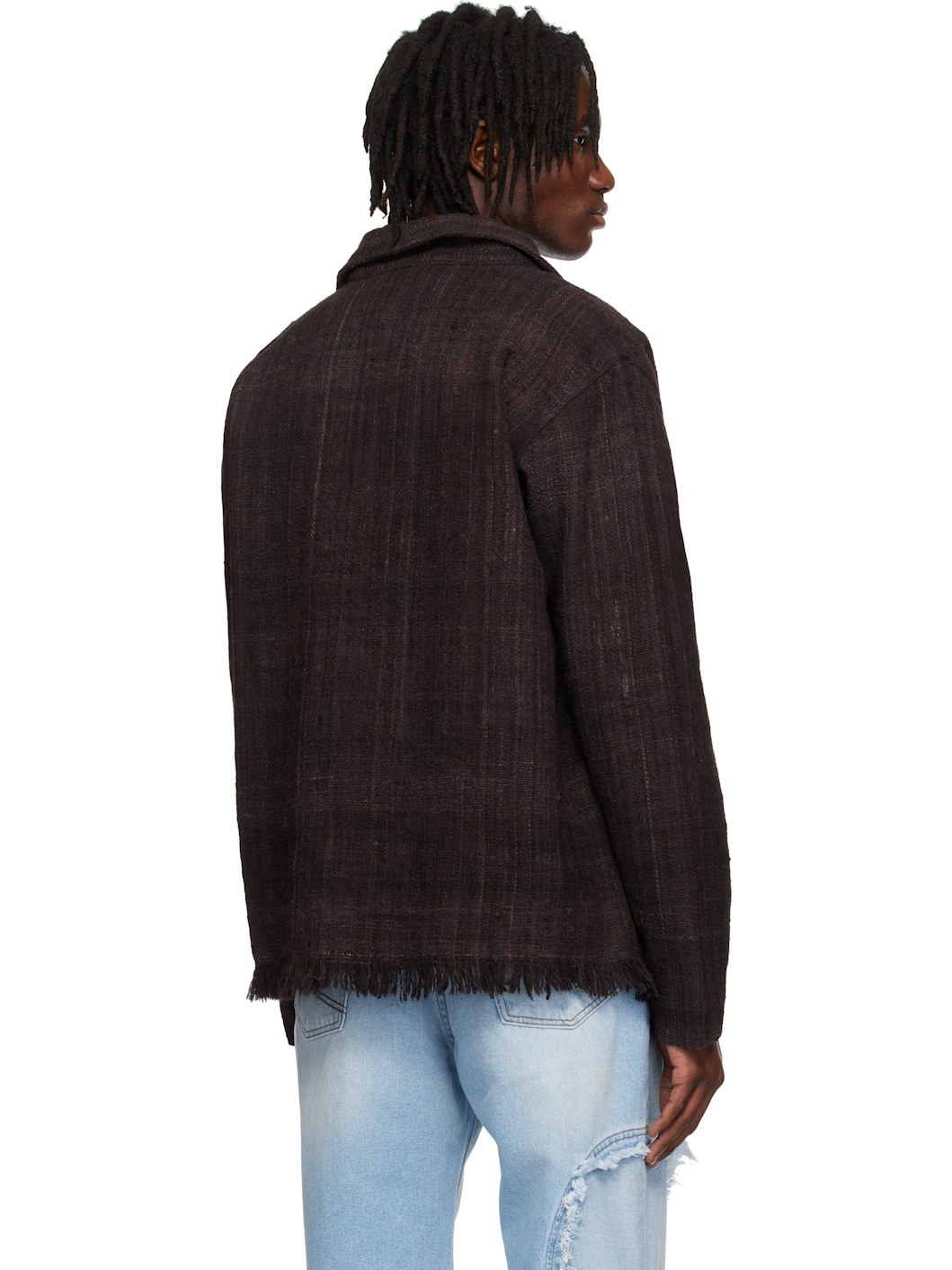 Brown Cropped Jacket - 3