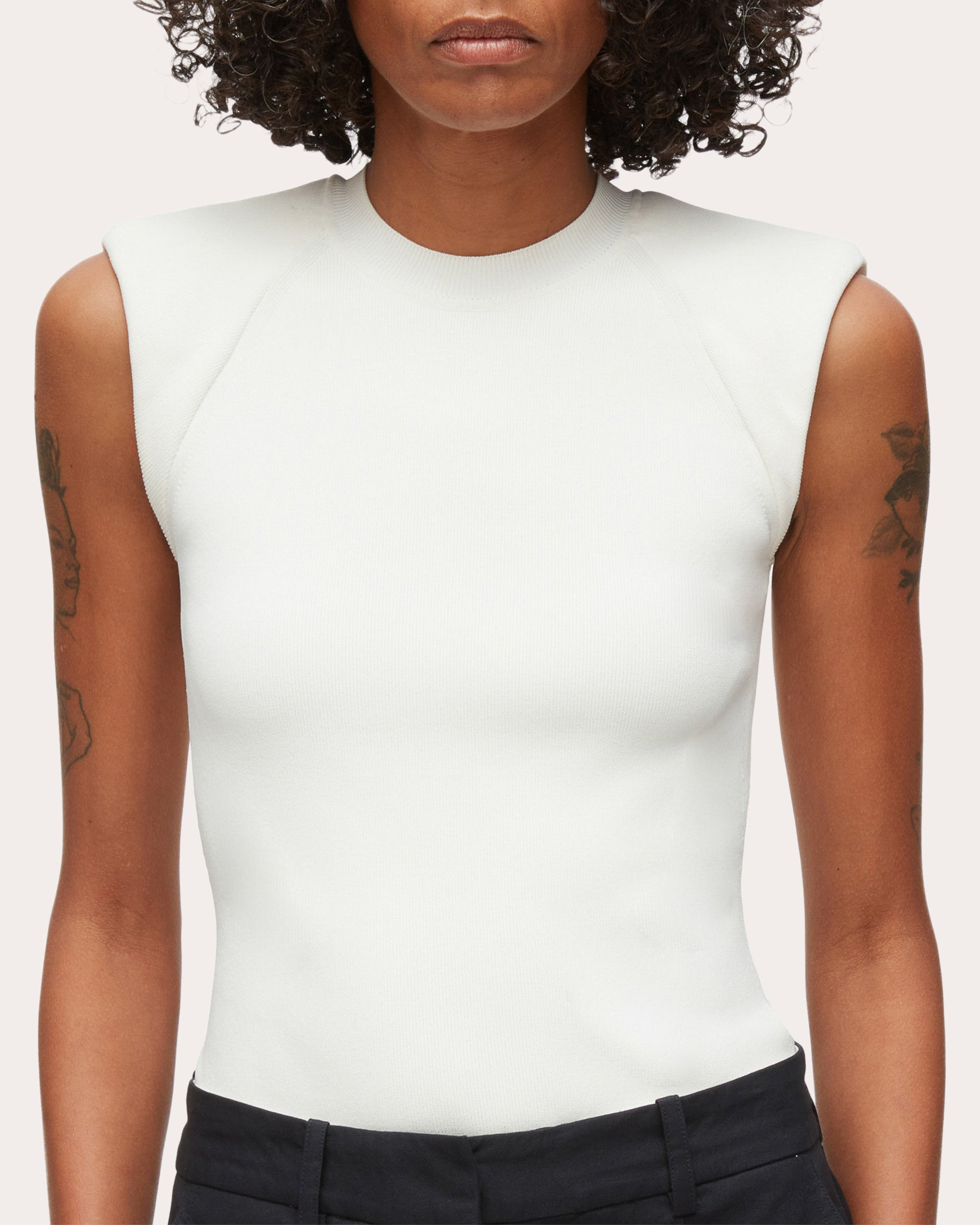 Ribbed Knit Jersey Top - 4