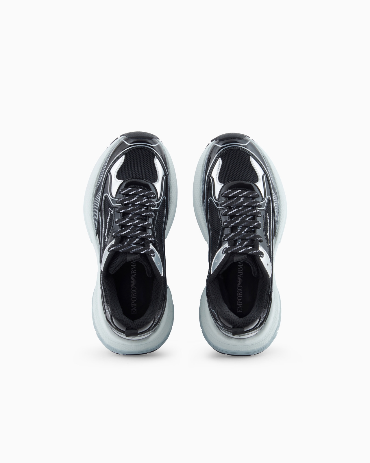 MESH SNEAKERS WITH LAMINATED DETAILS AND SIGNATURE LOGO - 3