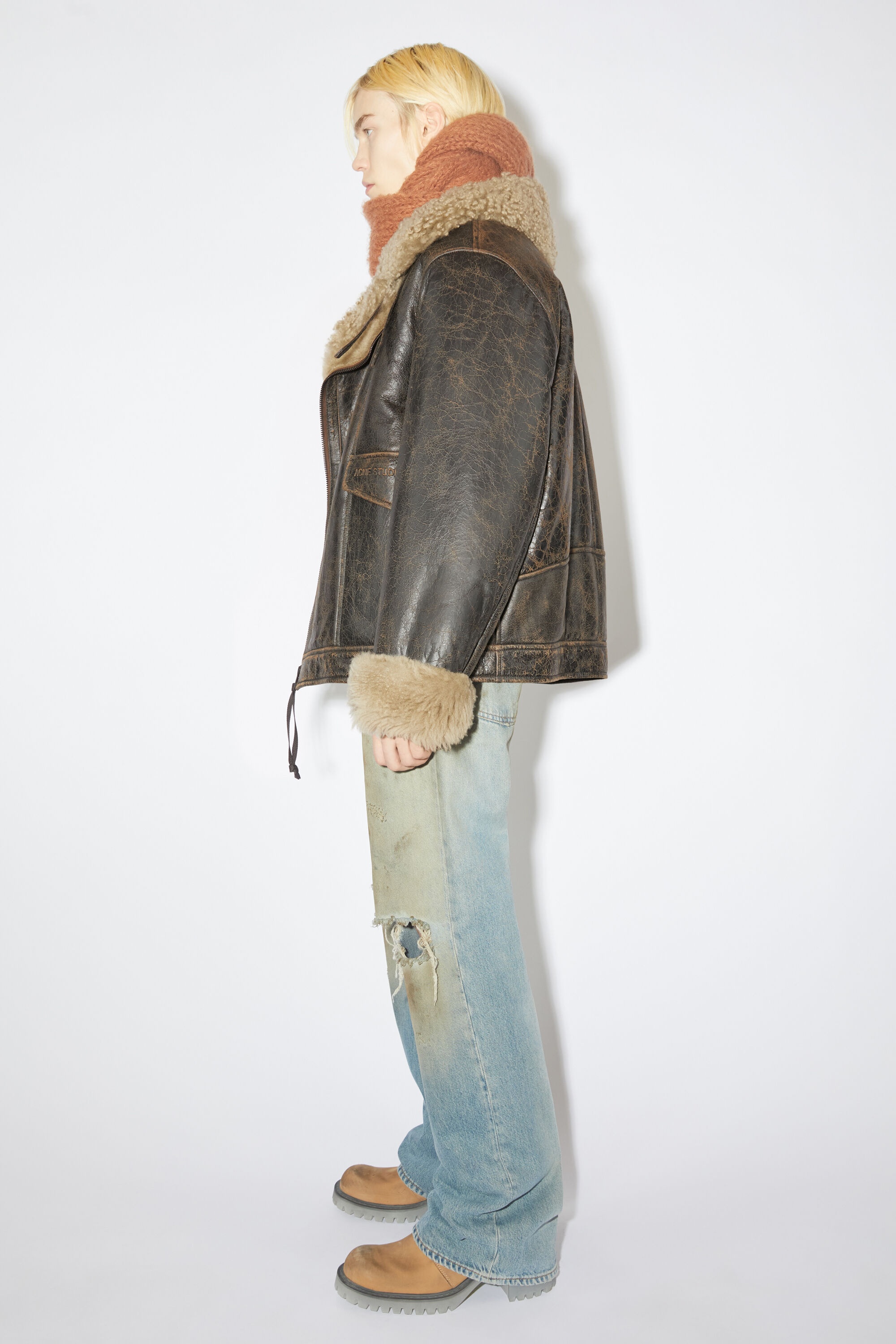 Shearling jacket - Brown/beige - 4