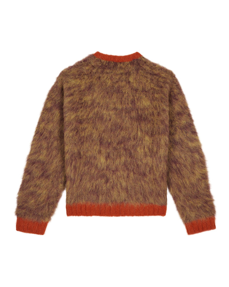 BRAIN DEAD Marled Alpaca Crewneck Sweater - Mocha outlook