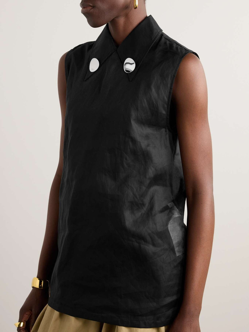Sleeveless cotton-voile top 3