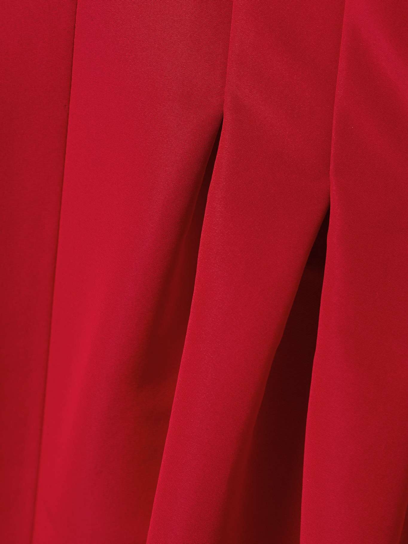 Pleated silk-faille midi dress Red - 4