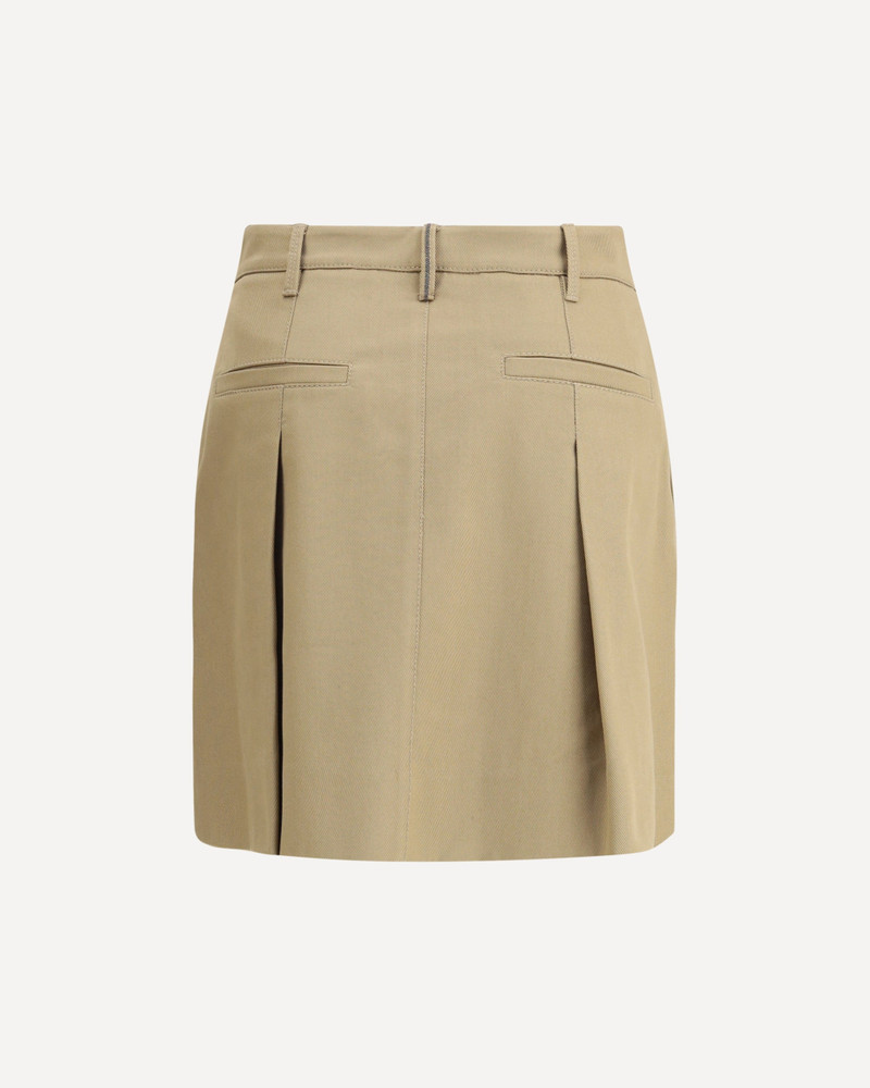 Brunello Cucinelli Pleated cotton short Skirt outlook