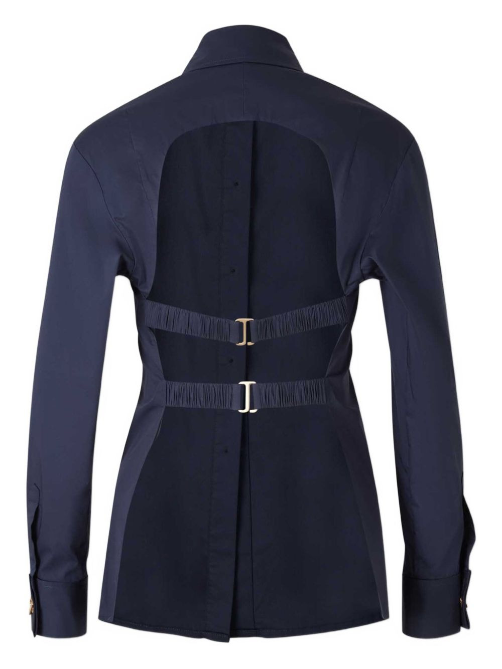 button-fastening open-back blouse - 2