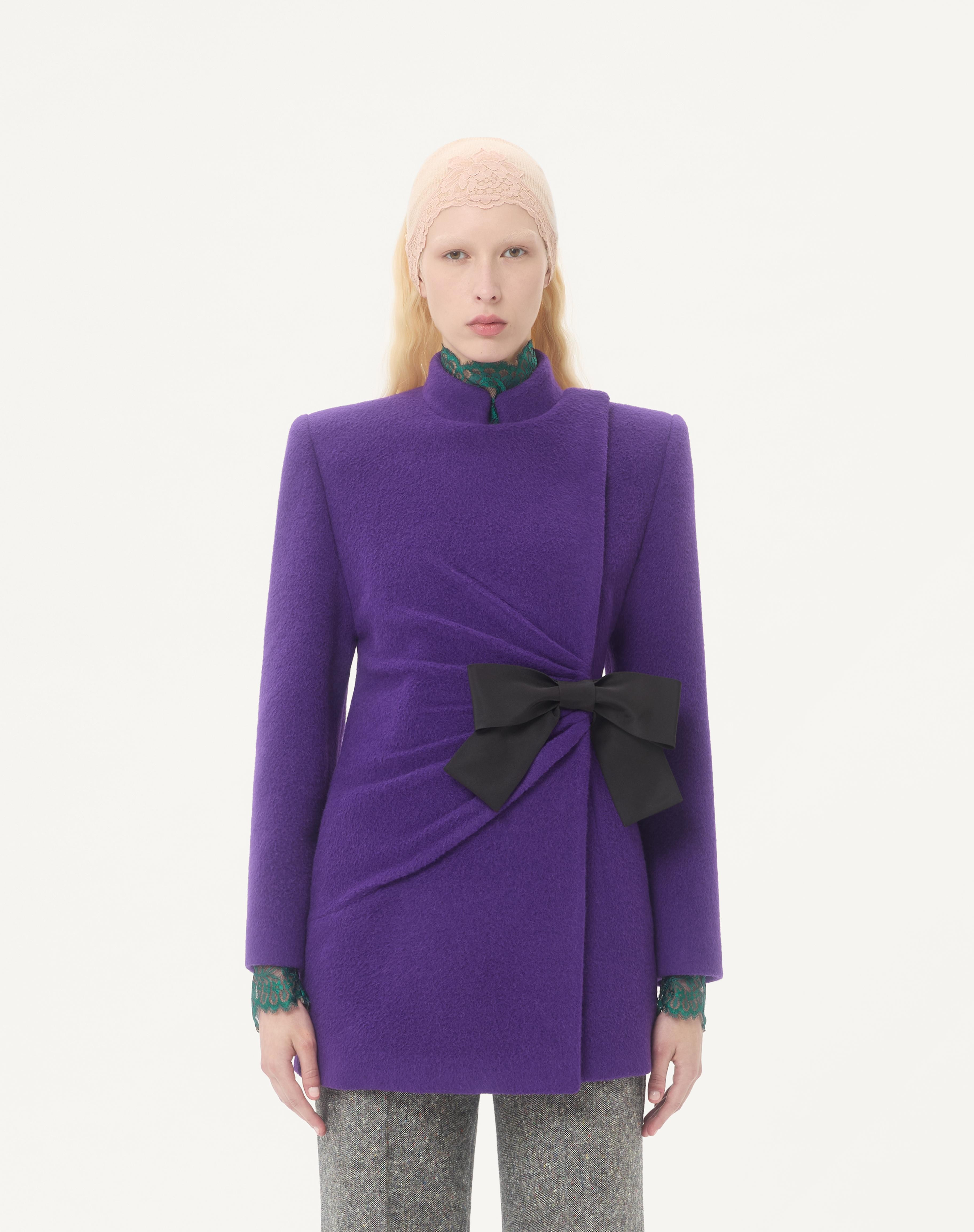 VELOUR PEACOAT - 4