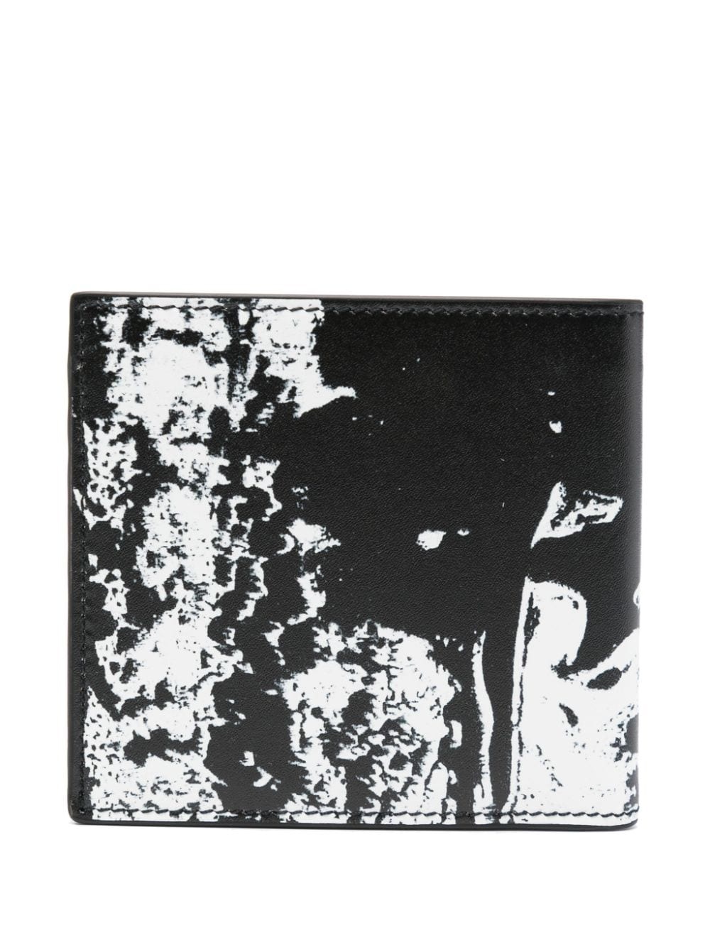 Graffiti-print leather wallet - 2
