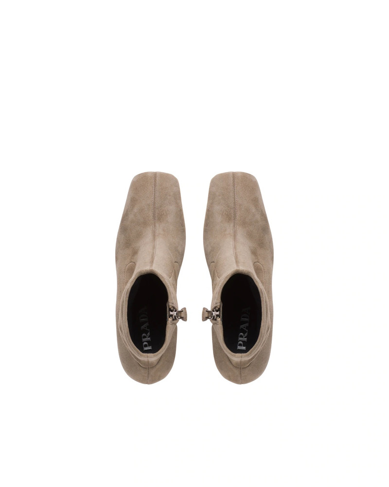Prada Stretch suede booties outlook