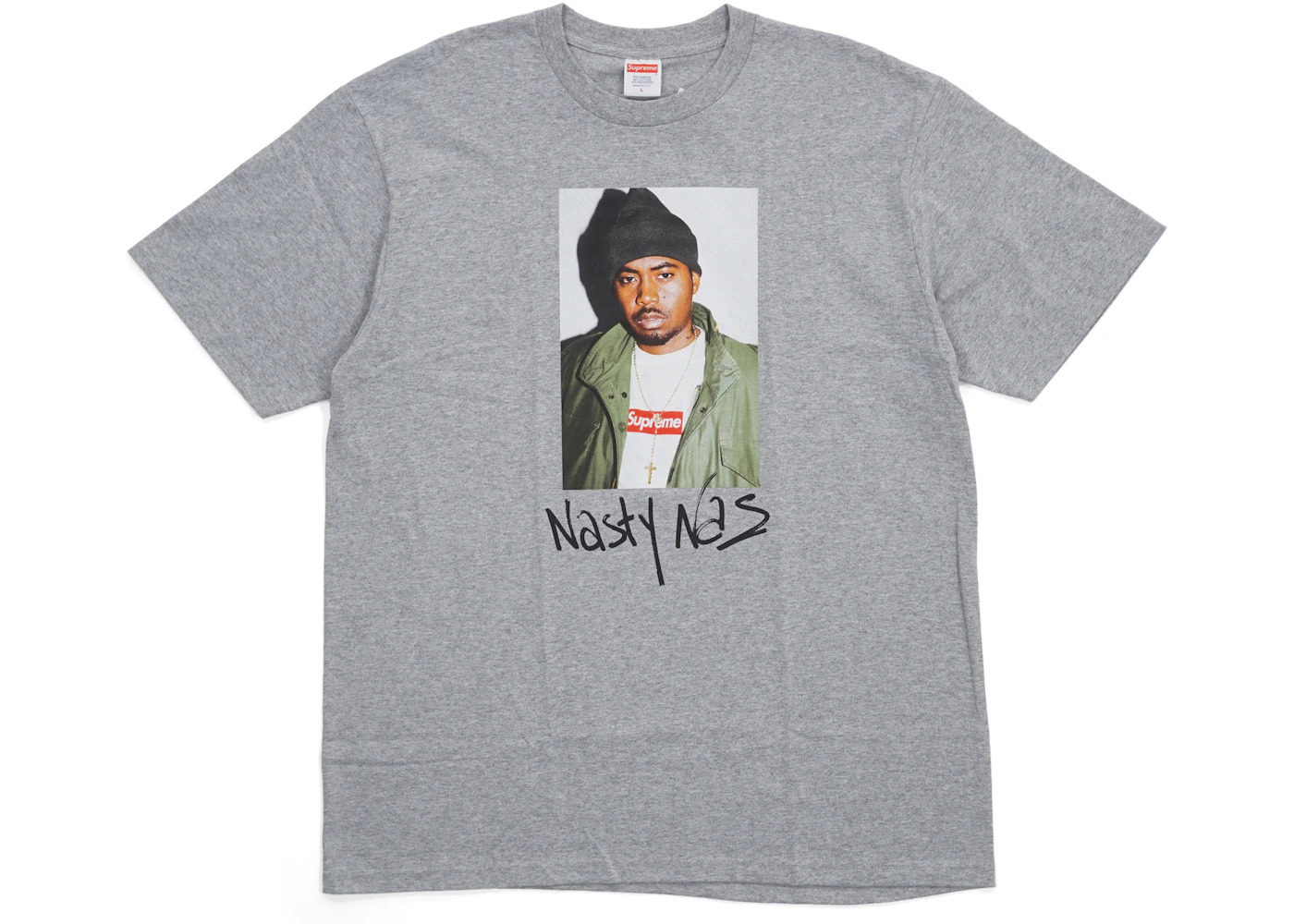 Supreme Nas Tee Heather Grey - 1