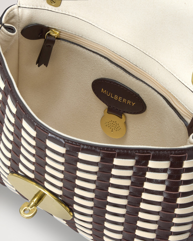 Lily Ebony & Eggshell Woven Leather 5