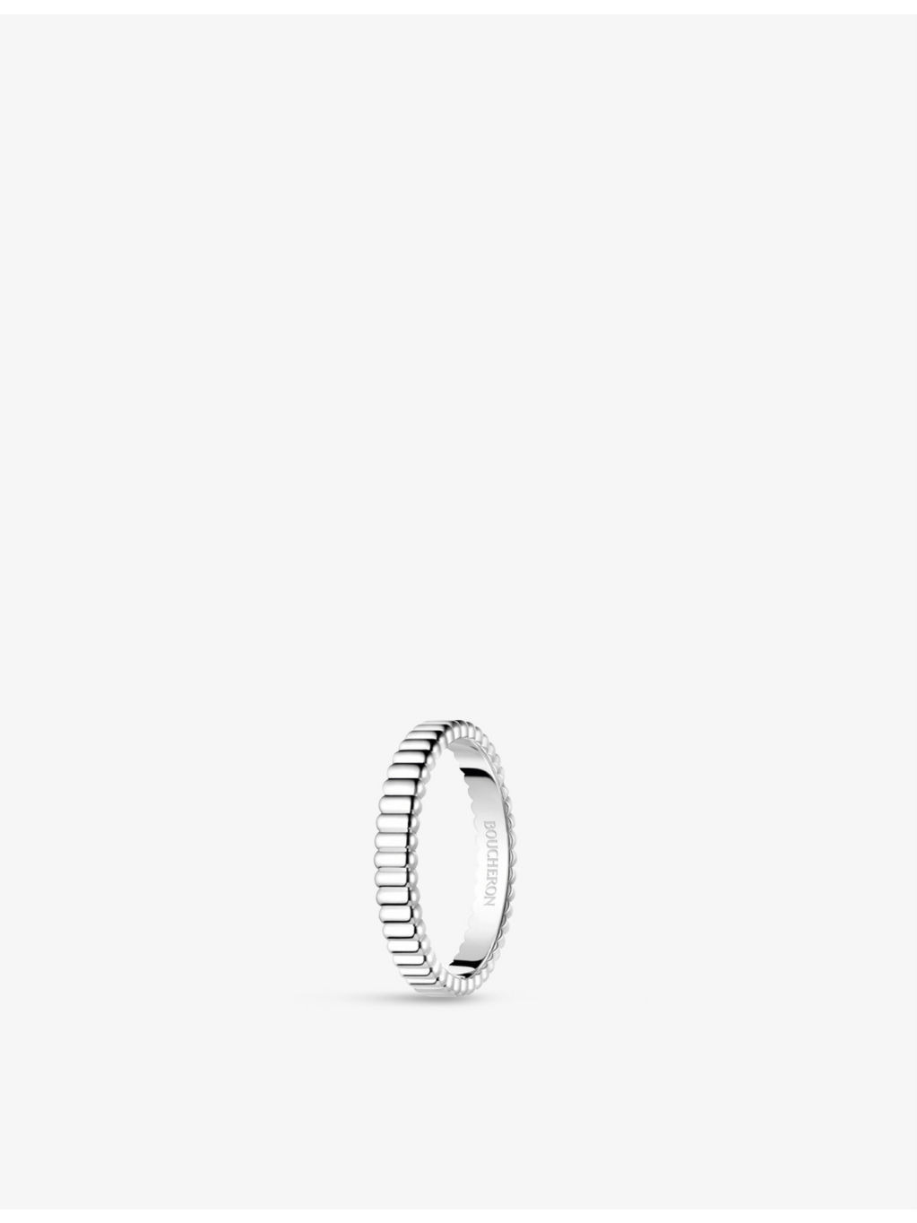 Quatre Grosgrain 18ct white gold wedding band - 3
