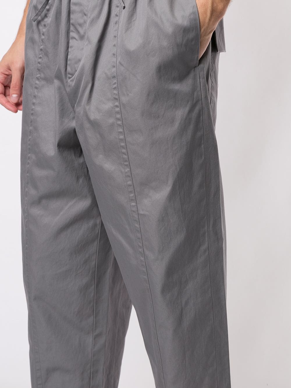 cropped drawstring trousers - 5