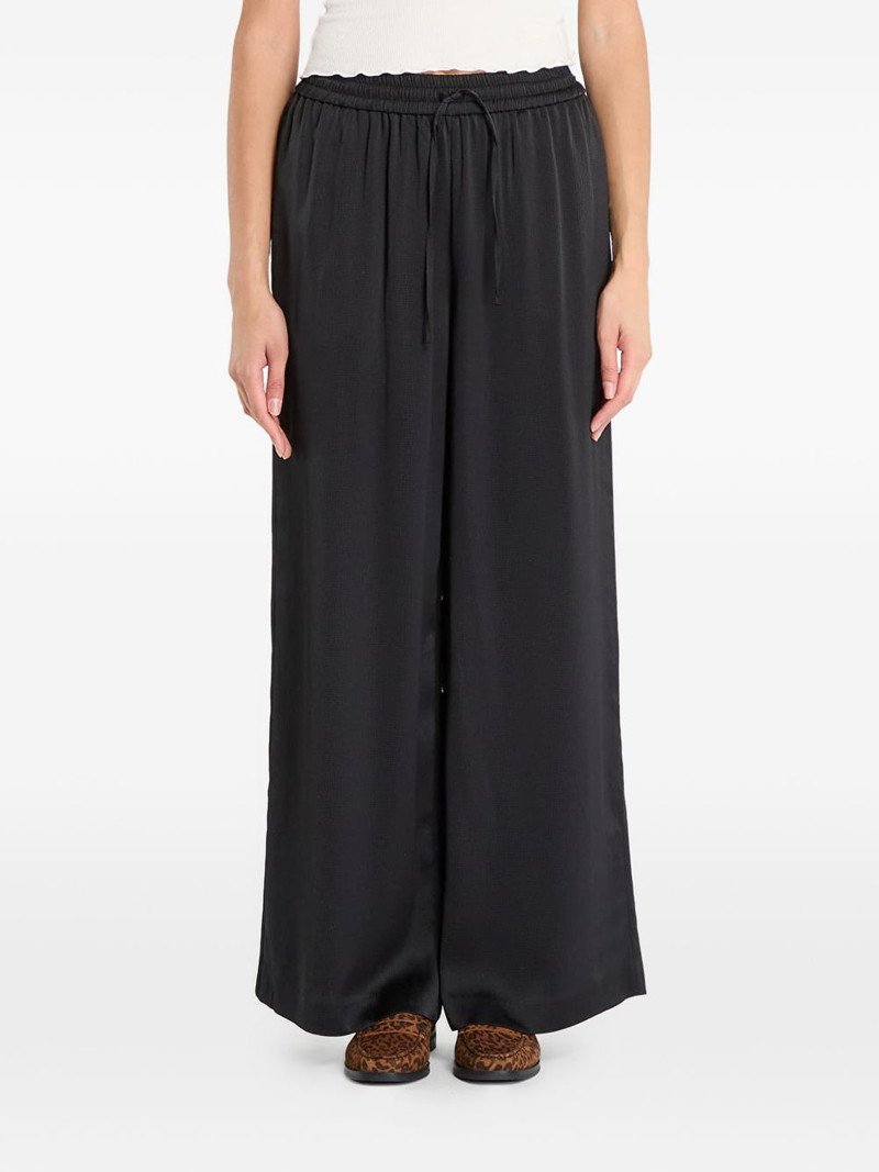 elasticated-waistband palazzo pants 1