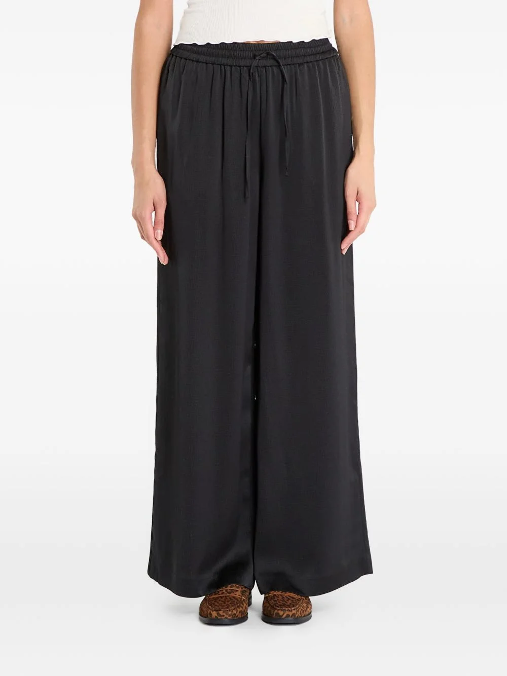 elasticated-waistband palazzo pants - 1
