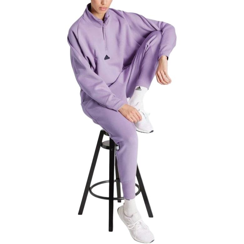 (WMNS) adidas ZNE Quarter-Zip Track Jacket 'Purple' IS3899 - 5