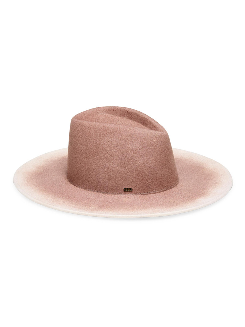 Women's Harlowe Gradient Wool Felt Fedora - Fawn Ivory 1