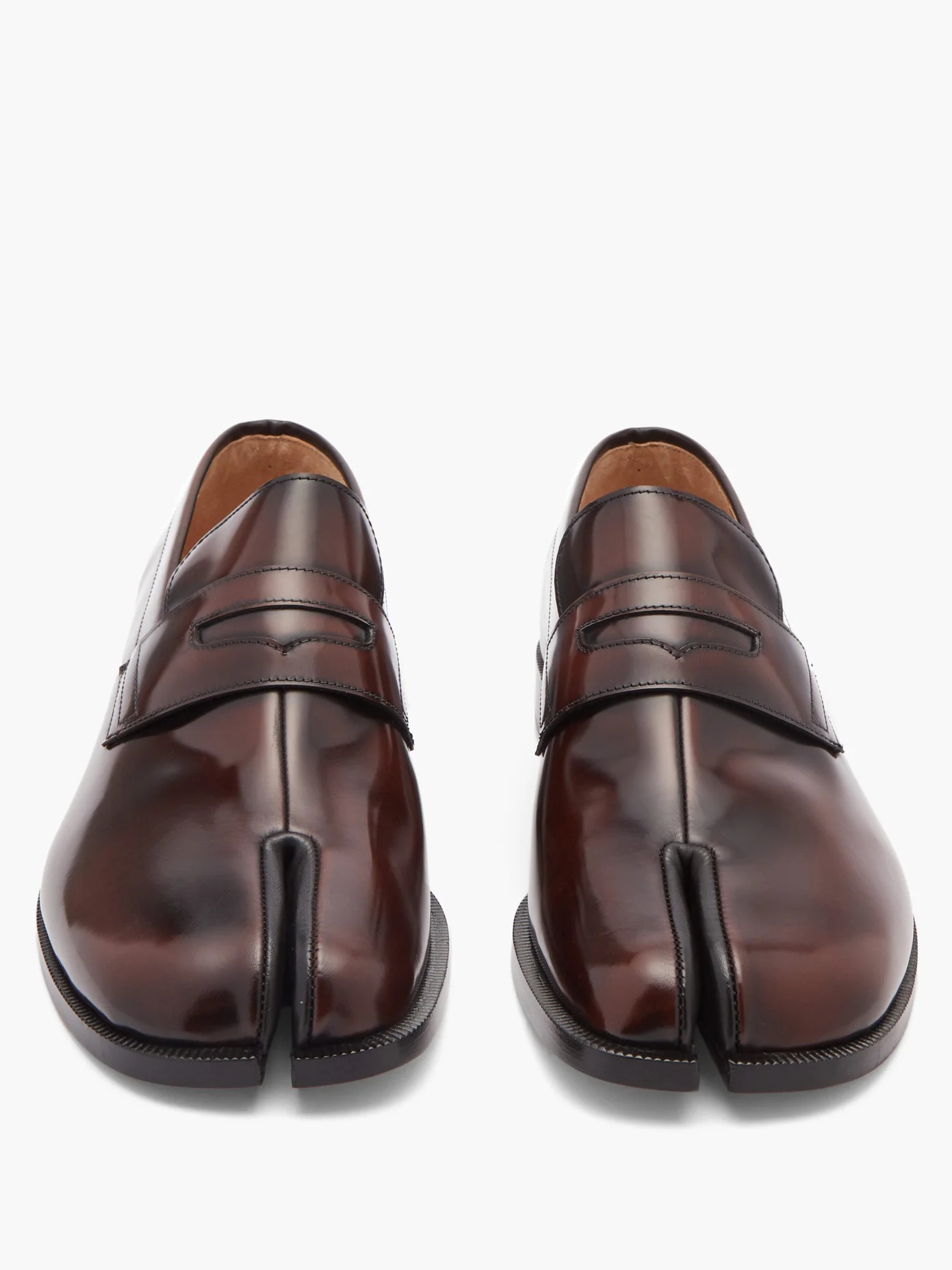 Tabi split-toe leather loafers - 5