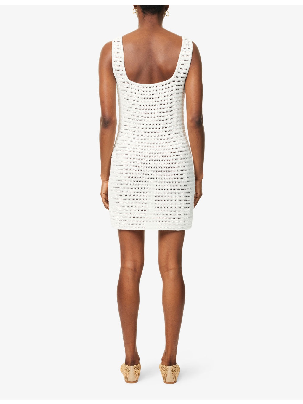 Siflaq Crochet Linen Mini Dress - 4