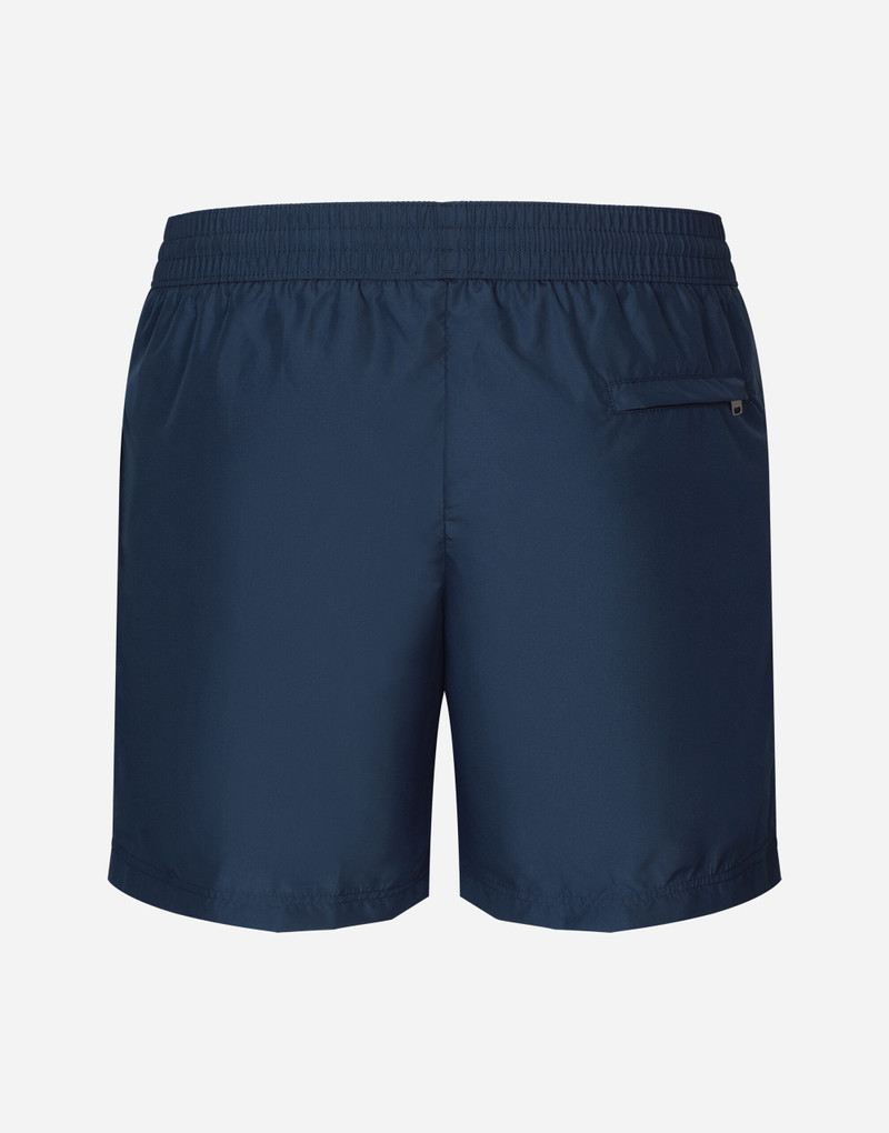 Dolce & Gabbana Long-leg swim trunks with branded tag outlook