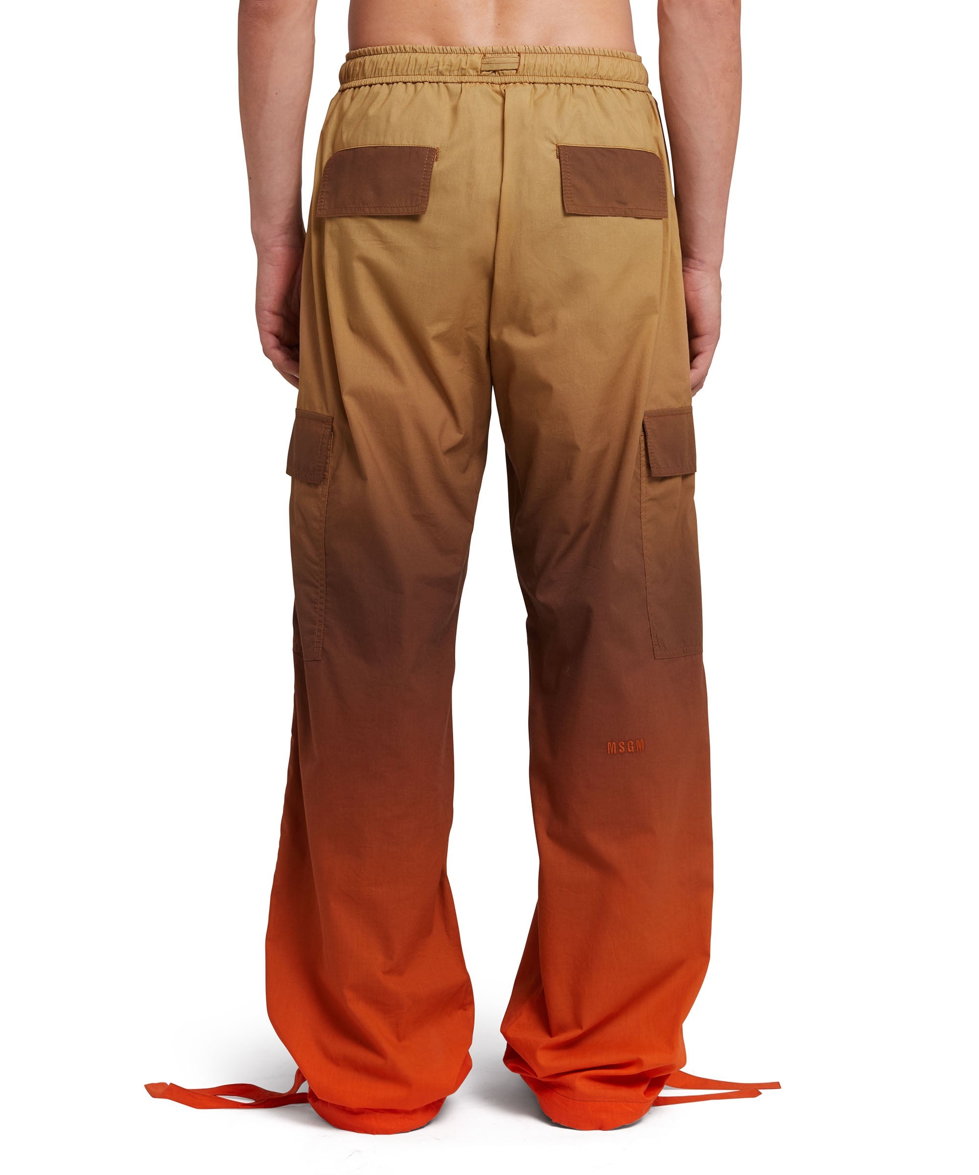Faded print poplin cargo pants - 3