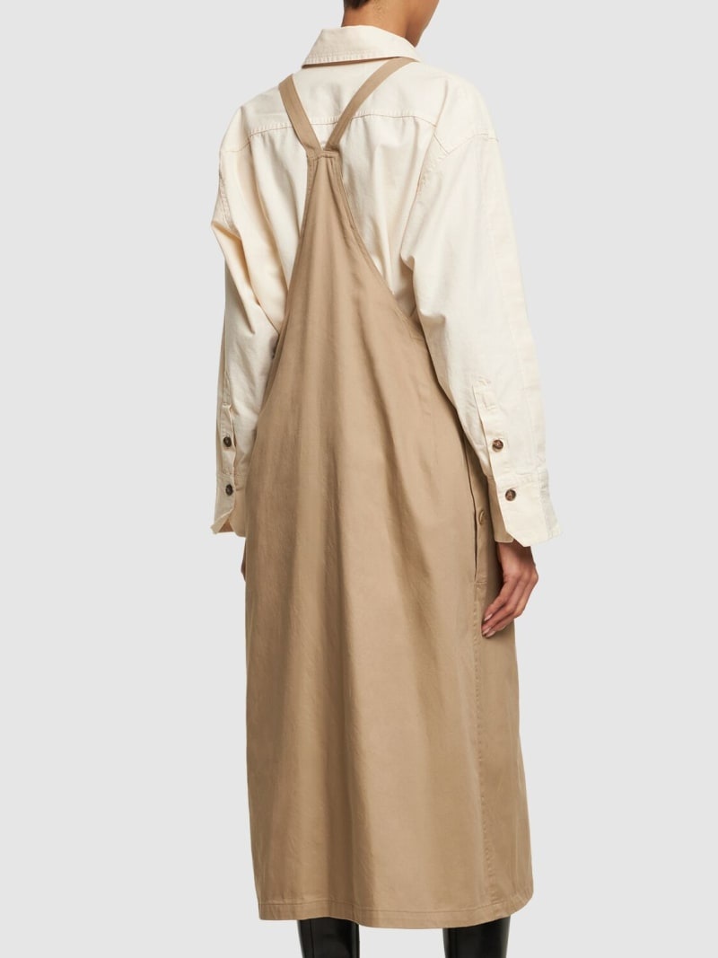 Adjustable cotton twill long dress - 3