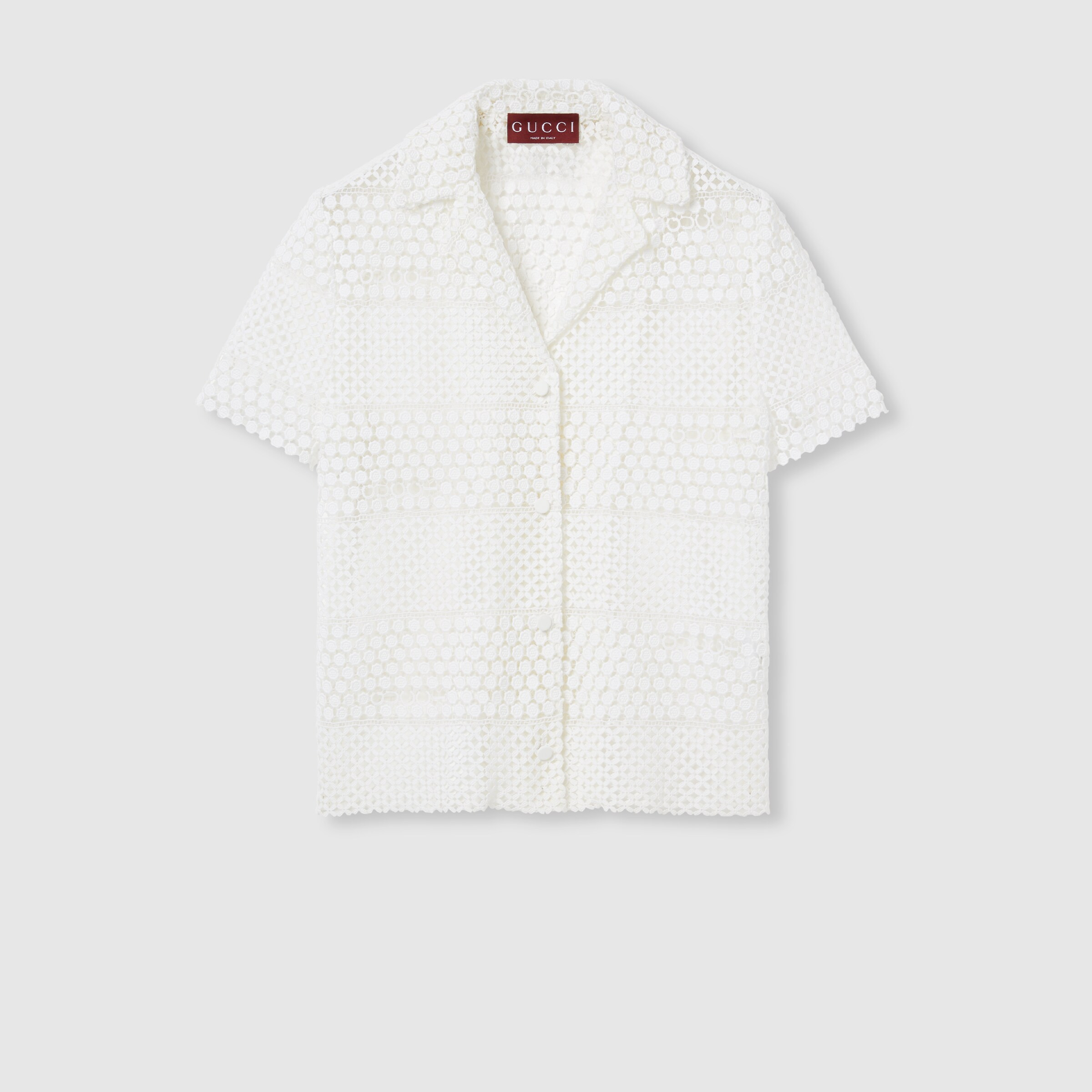 Cotton macramé shirt - 1