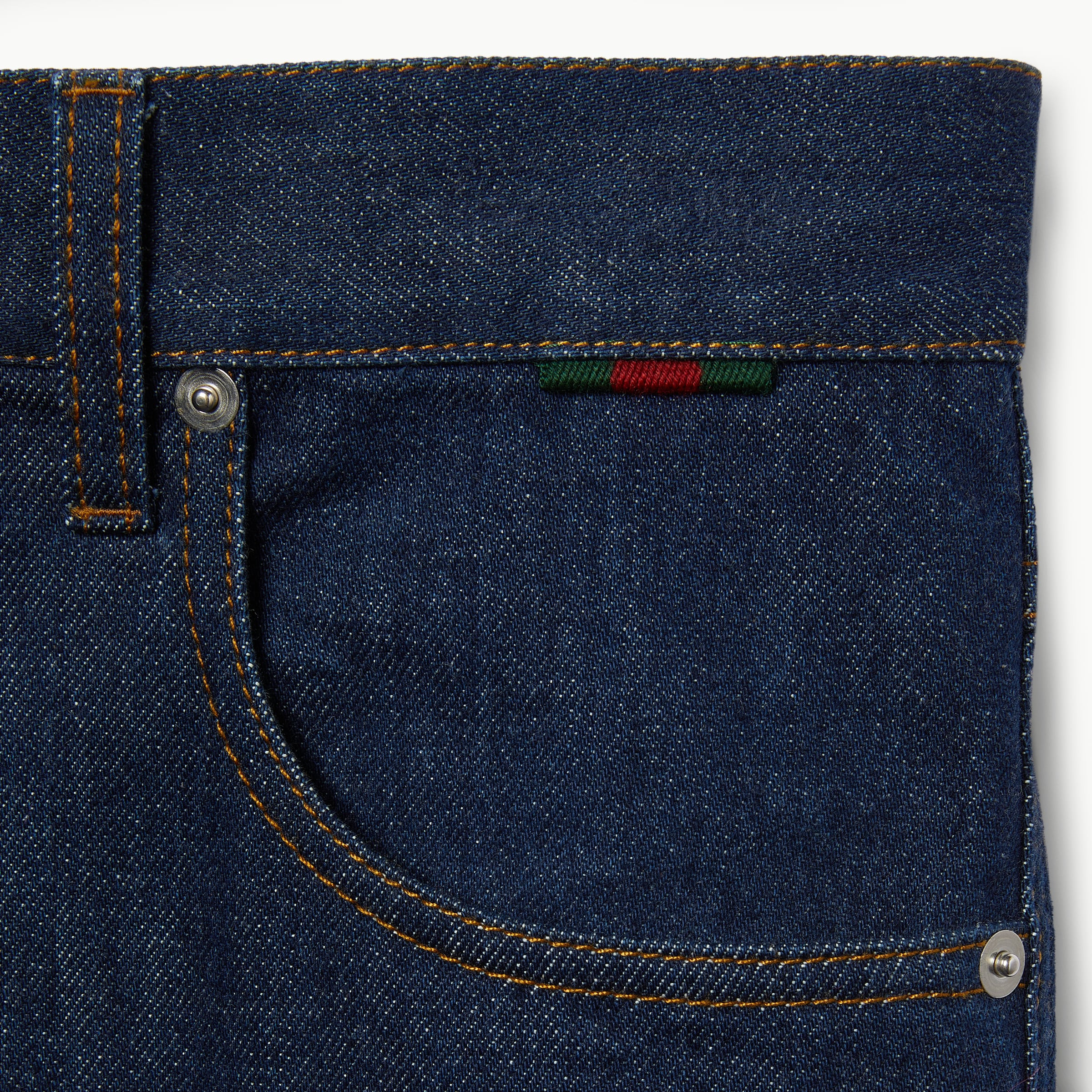 Slim fit cotton denim pant - 6