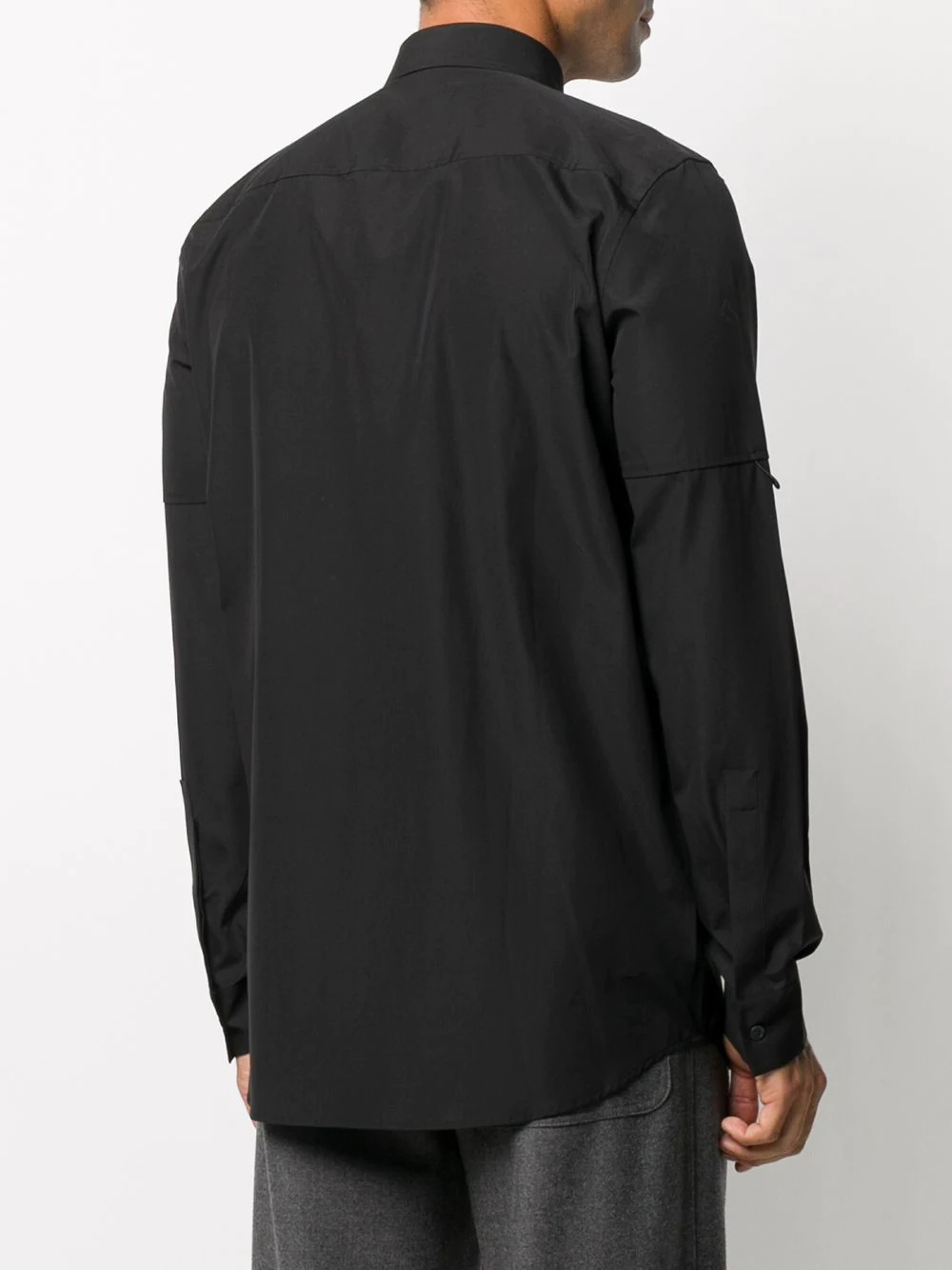 logo zip trim shirt - 4