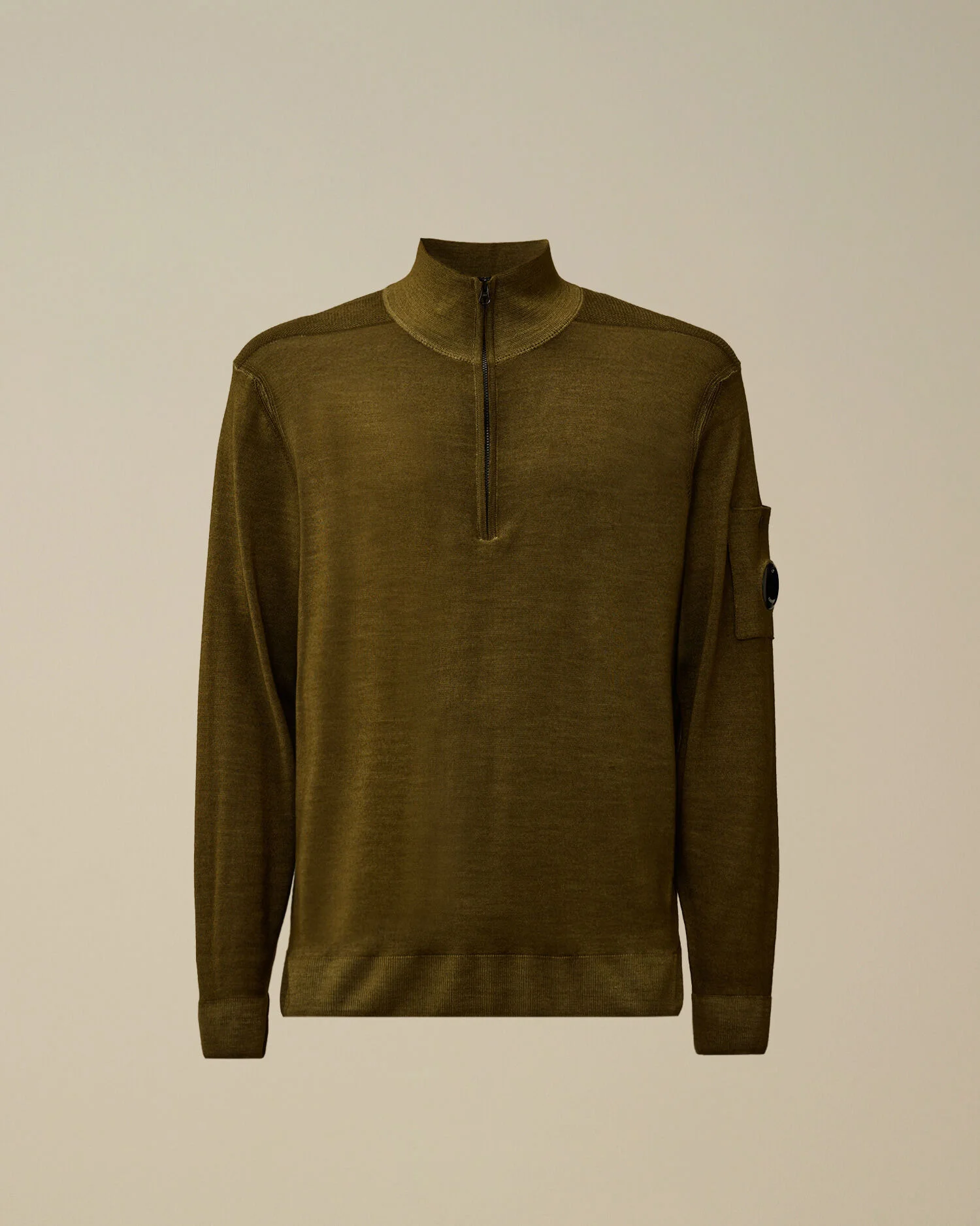 Merino Wool Half Zip Sweater - 1