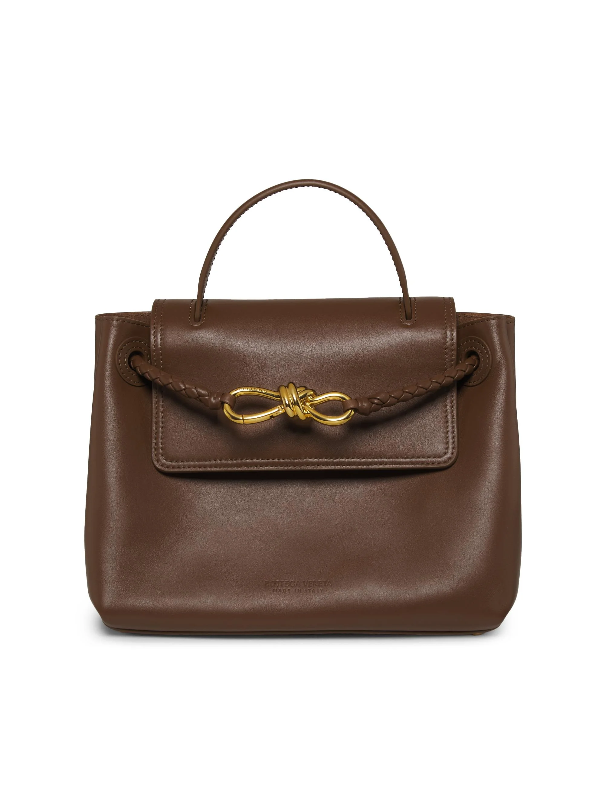 Women's Ciao Ciao Small Leather Top Handle bag - Nocciola Muse Brass - 1