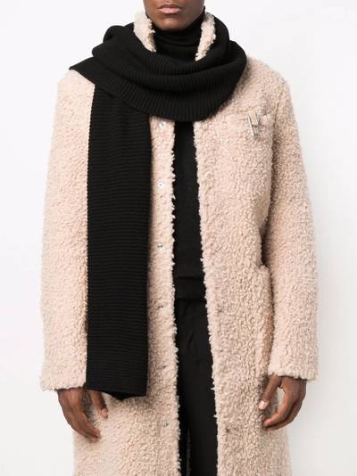 Rick Owens ribbed knit scarf outlook