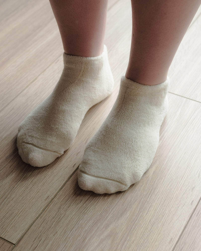 Buckle Ankle Socks - Textured Organic Cotton 4
